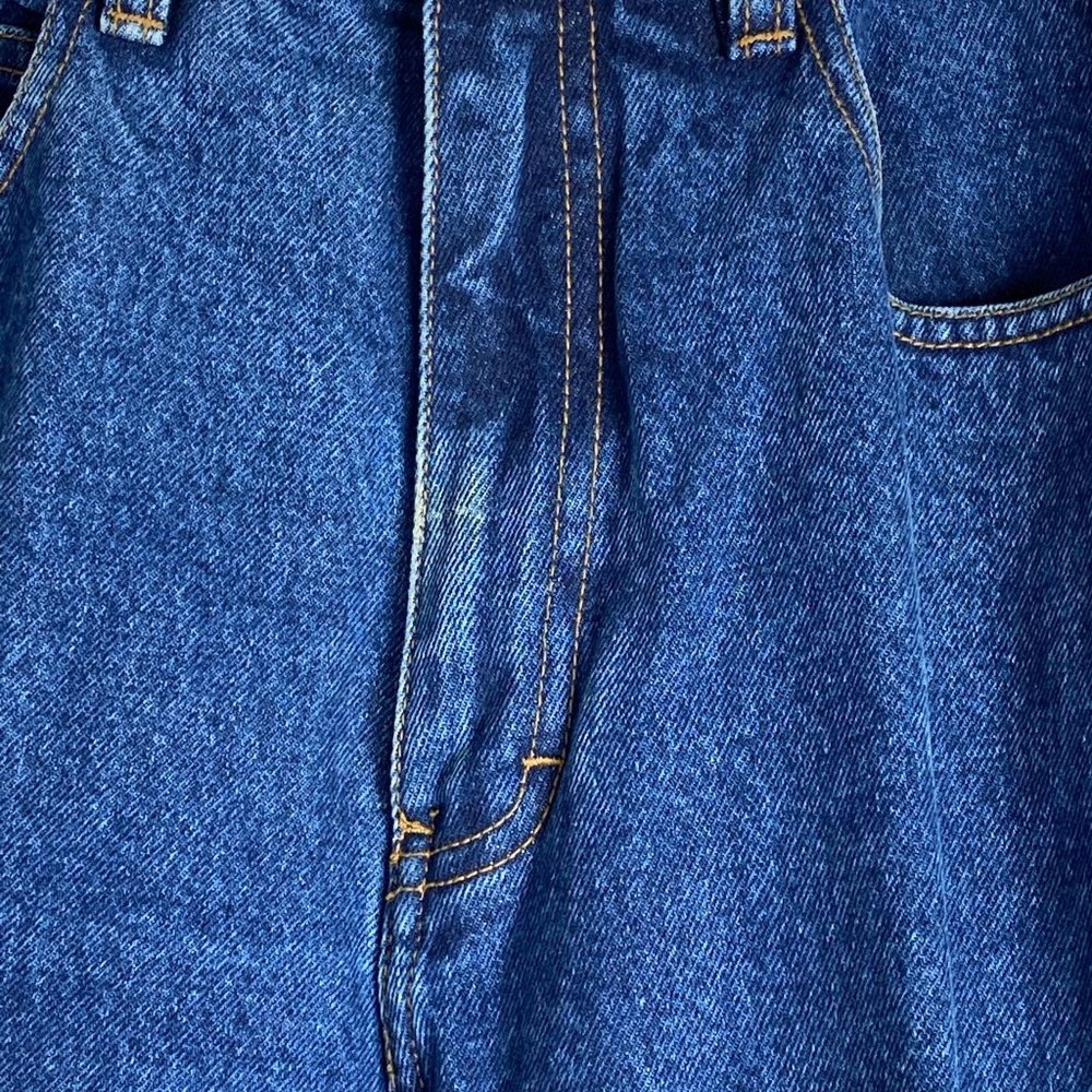 Vintage Jordache Basics Jeans 100% Cotton Blue Denim High Waist Mom Women Sz 7/8 - Picture 6 of 13
